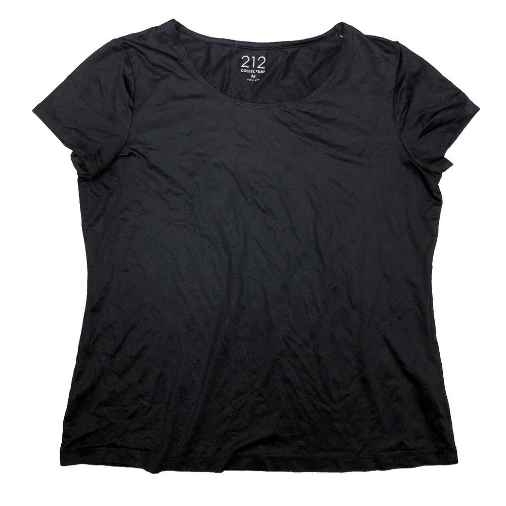 212‎ Collection T Shirt Women's M Black Short Sleeve Stretch
